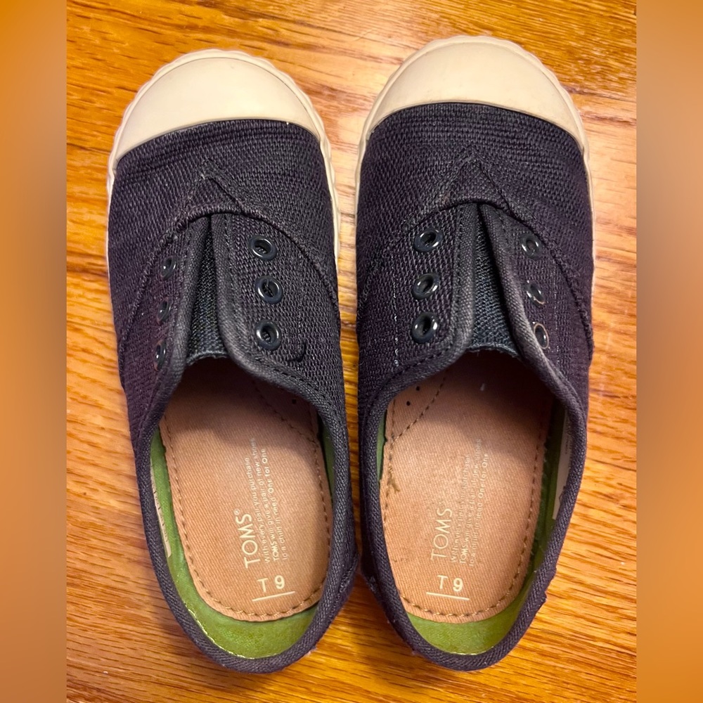 TOMS Navy Slide-on Shoes Toddler Size T9